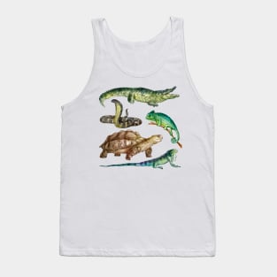 Wild Animal Watercolor Illustration Tank Top